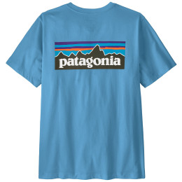 Maglietta da uomo Patagonia P-6 Logo T-Shirt azzurro Shore Blue