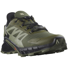 Scarpe da corsa da uomo Salomon Supercross 4 verde/nero Olive Night / Moss Gray / Black