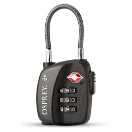 Lucchetto Osprey Tsa 3 Dial Cable Lock nero Black