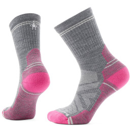 Calzini da donna Smartwool W Hike Light Cushion Crew grigio/rosa power pink