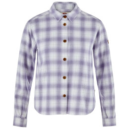 Camicia da donna Fjällräven Övik Boxy Flannel Shirt W bianco/viola Eggshell-Lavender Mist