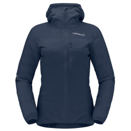 Giacca da donna Norrona falketind aero60 Zip Hood blu scuro Indigo Night