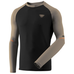 Maglietta funzionale da uomo Dynafit Alpine Pro M L/S Tee nero/marrone 5491 - fallen rock/0936