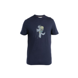 Maglietta da uomo Icebreaker Men Merino 150 Tech Lite SS Tee Tech Head blu scuro Midnight Navy