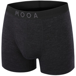 Boxer da uomo MOOA MerinoSilk 4in nero black melange
