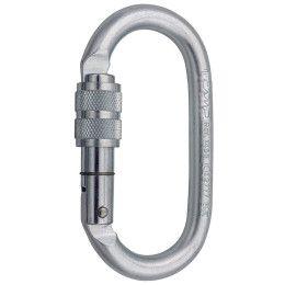 Moschettone Camp Oval Pro Lock argento