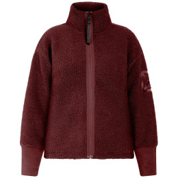 Felpa da donna Didriksons Mella Wns Fz 3 bordeaux Old rust