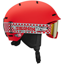 Casco da sci per bambini Salomon Player Combo rosso Cherry Tomato