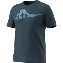 Maglietta da uomo Dynafit Graphic Co T-Shirt M blu scuro 0721 - cinder/ASCENT