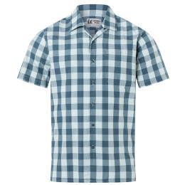 Camicia da uomo Marmot Muir Camp Novelty SS 2023 blu/bianco Blue/Dusty Teal