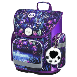 Zaino per la scuola elementare Baagl Ergo viola Jungle Panda