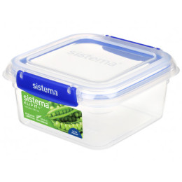 Scatola per alimenti Sistema Square Klip It Plus 1,15L blu Blue