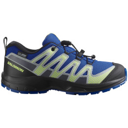 Scarpe da bambino Salomon Xa Pro V8 Waterproof blu Nautical Blue / Black / Sharp Green