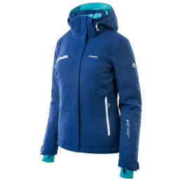 Giacca da donna Elbrus Lille wo´s blu NavyMelange/FlowersPrint/ViridianGreen