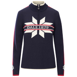 Maglione da donna Dale of Norway Nåle Fem Sweater blu/bianco Navy Offwhite Red Rose