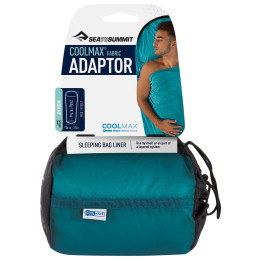 Sacco lenzuolo Sea to Summit Coolmax Adaptor blu Aqua