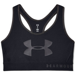 Reggiseno sportivo Under Armour Mid Keyhole Graphic nero Black/JetGray/JetGray
