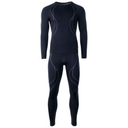 Intimo termico da uomo Hi-Tec Ikar set nero Black/Grey