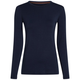 Maglietta sportiva da donna Icebreaker Women Merino Blend Core Midweight LS Crewe blu scuro Midnight Navy