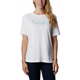 Maglietta da donna Columbia Bluebird Day Relaxed Crew bianco WhiteWindFloralBrand