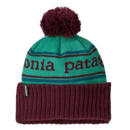 Cappello per bambini Patagonia K's Powder Town Beanie verde/marrone Park Stripe: Solo Teal