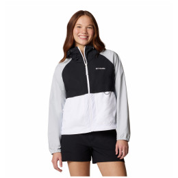 Giacca da donna Columbia Spire Valley™ Windbreaker bianco White, Black, Cirrus Grey