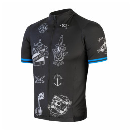 Maglia da ciclismo da uomo Sensor Cyklo Tour nero black tatoo