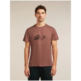 Maglietta funzionale da uomo Icebreaker Merino Blend Core SS Tee Canoe Companions mattone CAROB