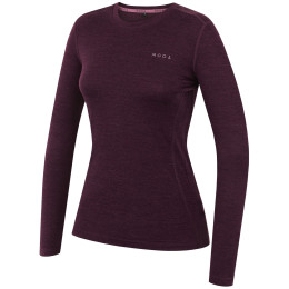 Maglietta da donna MOOA MerinoSilk 160 long viola scuro dark purple melange