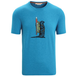 Maglietta da uomo Icebreaker Men Central Classic SS Tee Otter Paddle blu Geo Blue