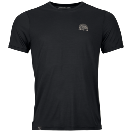 Maglietta funzionale da uomo Ortovox 120 Cool Tec Mtn Stripe nero Black Raven