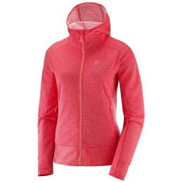 Felpa da donna Salomon Right Nice Mid Hoodie W rosso Coral