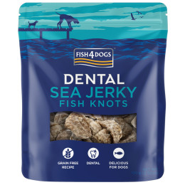 Snack per cani Fish4Dogs Dental Sea Jerky Fish Knots 100g