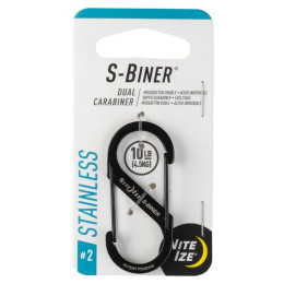 Moschettone ausiliario Nite Ize S-Biner Stainless Steel #2 nero Černá