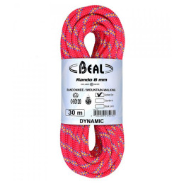 Corda da arrampicata Beal Rando GD 8 mm (30 m) rosa pink