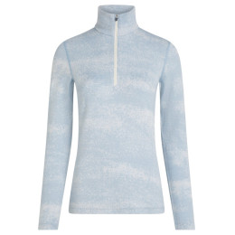 Maglietta sportiva da donna Icebreaker Women M 260 Tech Vertex LS HZ Chillwave blu/bianco Snow/Zincblue/J