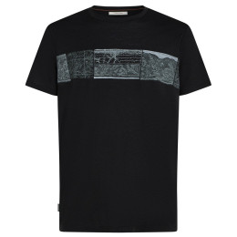 Maglietta da uomo Icebreaker Men Merino 150 Tech Lite SS Tee Elevation Line nero Black