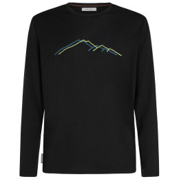Maglietta funzionale da uomo Icebreaker Men Merino 150 Tech Lite LS Tee Rainer Ridge nero Black