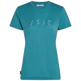 Maglietta da donna Icebreaker Women Merino 150 Tech Lite SS Tee Snow Day azzurro Topaz