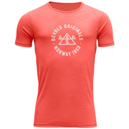 Maglietta da uomo Devold Original Man Tee corallo Cayenne
