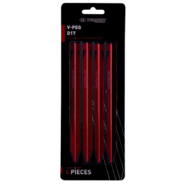 Picchetti per tenda Trimm kolík V-PEG - D17 - sada 4 ks rosso bordo anodized
