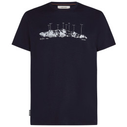 Maglietta da uomo Icebreaker Men Merino 150 Tech Lite SS Tee The Peaks blu scuro Midnight Navy