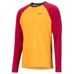 Maglietta funzionale da uomo Marmot Harrier LS Crew giallo GoldenSun/SiennaRed