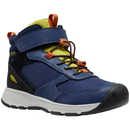 Scarpe da bambino Keen Skua Mid Wp Youth blu naval academy/rogue green