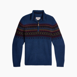 Maglione da uomo Royal Robins Arch Rock 1/4 Zip blu Oceana Htr Kirkwood Pt