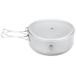 Gavetta da campeggio Robens Ori Titanium Pot with Plate Lid argento