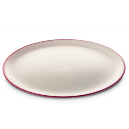 Piatto Omada SANALIVING Dinner Plate 24xh2cm bianco/rosso Fucsia