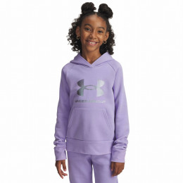 Felpa da bambino Under Armour Rival Flc Shimmer Hdy viola Purple