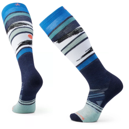 Calze da sci Smartwool Ski Full Cushion Midnight Ski Pattern OTC blu/bianco Deep Navy