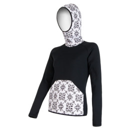 Felpa da donna Sensor Tecnostretch černá s kapucí nero